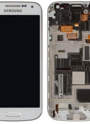 Дисплей для samsung i9190 galaxy s4 mini, i9192 galaxy s4 mini duos с сенсором передней панелью белый