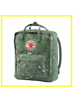 Водонепроницаемый рюкзак fjallraven kanken зеленый с рисунками портфель школьный канкен