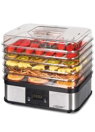 Сушарка для овочів і фруктів maestro — 245 вт x 5 лотків