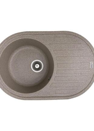 Гранитная мойка для кухни platinum 7750 lira матовая карамель