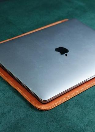 Кожаный чехол для macbook, кожаный чехол для ультрабука, кожаный чехол для любой модели ноутбука6 фото