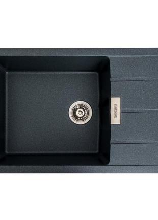 Гранитная мойка для кухни platinum 7850 roma матовая (антрацит)