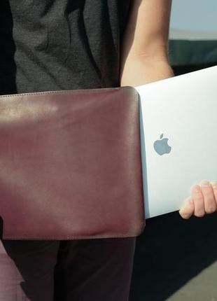 Кожаный чехол для macbook, кожаный чехол для ультрабука, кожаный чехол для любой модели ноутбука2 фото