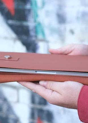 Кожаный чехол для macbook с натуральной кожи3 фото