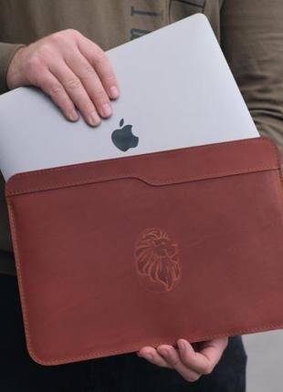 Кожаный чехол для macbook с натуральной кожи6 фото