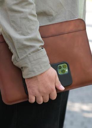 Кожаный чехол для macbook из натуральной кожи2 фото