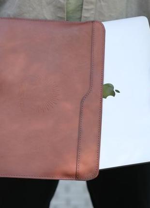 Кожаный чехол для macbook из натуральной кожи5 фото