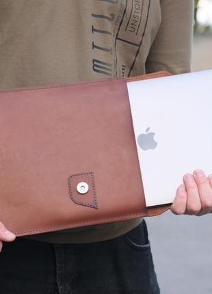 Кожаный чехол для macbook из натуральной кожи5 фото