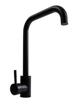 Смеситель кухонный platinum ns02b (3008b) черный матовый