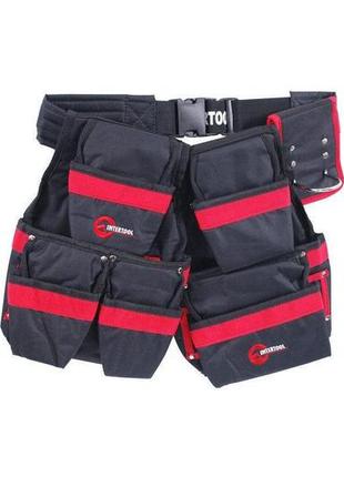 Пояс слесарно-строительный intertool - 18 карманов