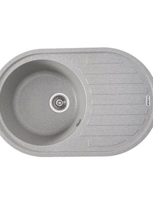 Гранітна мийка для кухні platinum 7750 lira матова сіра