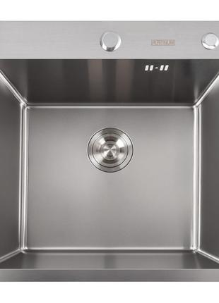 Кухонная мойка platinum handmade 500x500x220 (толщина 3,0/1,5 мм корзина и дозатор в комплекте)