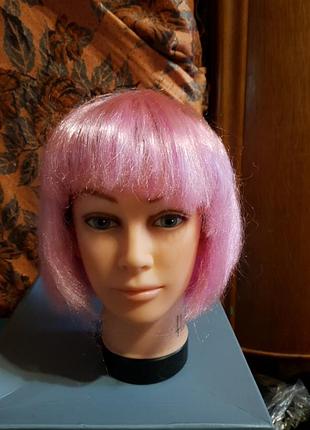 Перука каре рожевий