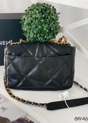 Шикарна шкіряна сумка briefcase chanel сумочка чорна шкіра3 фото