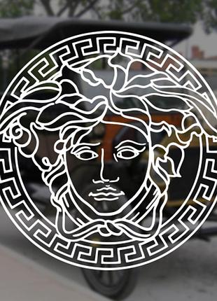 Стікер на авто/мото на стекло/кузов "версаче f*ck " тюнінг авто - вінілова наліпка - любой цвет на капот і тд