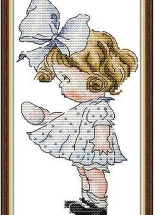 Набор для вышивания по нанесённой на канву схеме "summer in a wreath". aida 14ct printed 38*36 см