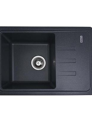 Гранитная мойка для кухни platinum 6243 liana матовая антрацит