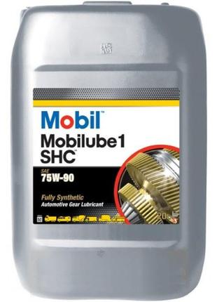 Масло трансмиссионное синтетическое mobilube 1 shc 75w-90 20л gl-4/gl-5 мобил мобилюб 75в90 мобілюб 75в90