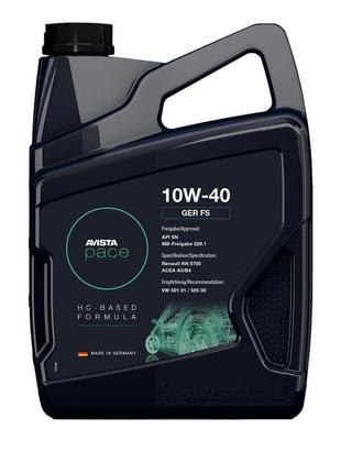 Масло моторное avista pace ger sae fs 10w-40 канистра 4 л   ависта пейс гер 10в40 авіста пейс гер 10в40