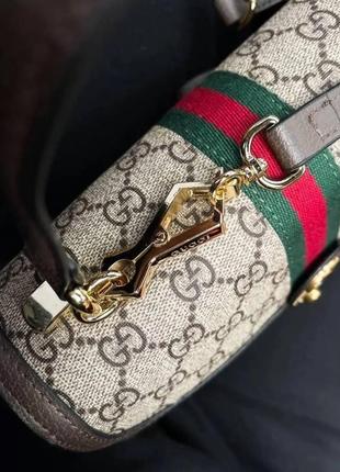 Трендовая кожаная сумочка gucci lux сумка женская2 фото