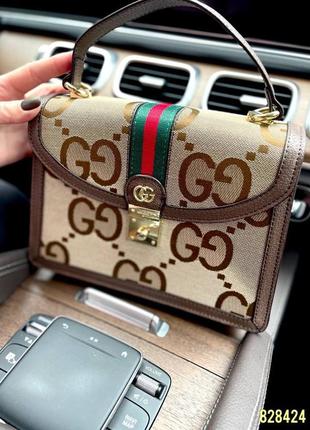 Трендовая кожаная сумка gucci сумочка6 фото