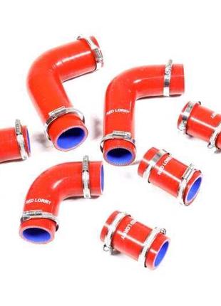 Патрубок радіатора паз 4234 двиг.245 (силікон, к-кт 7 шт.) з хомутами