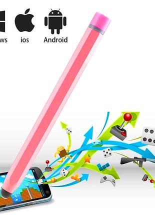 Стилус для сенсорного екрана android iphone ipad 12 см рожевий