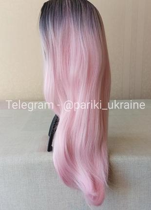 Новый розовый парик, омбре, без чешуйки, термостойкая, парик3 фото