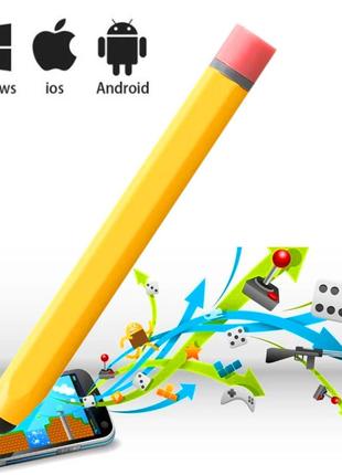 Стилус для сенсорного екрана android iphone ipad 10 см жовтий