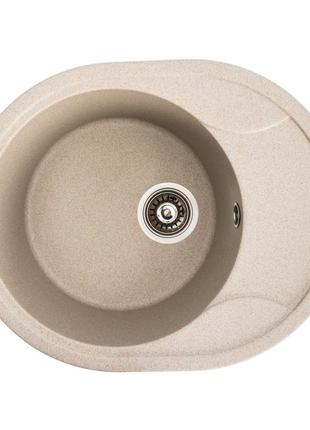 Гранітна мийка для кухні platinum 5847 onyx матова (сафарі)