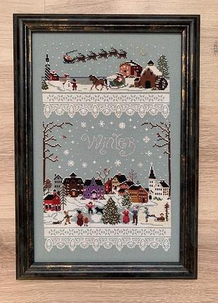Вишита картина хрестиком зима
