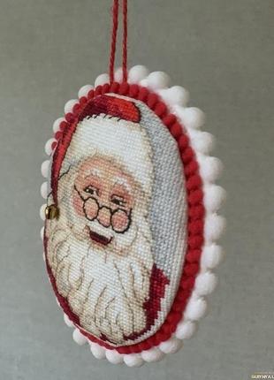 Вишита новорічна іграшка санта клаус та місіс клаус