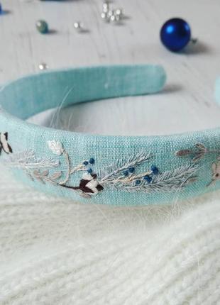 Обруч з вишивкою. комплект "скандинавський"