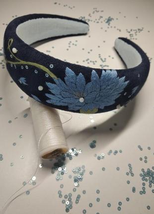 Обруч з ручною вишивкою "ніжність»