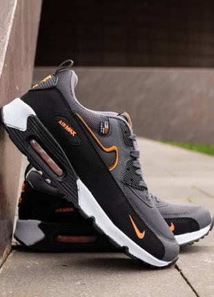 Nike air max 90 silver orange3 фото