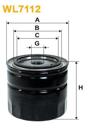 Фільтр оливний volkswagen transporter (t2), transporter (t3) wix filters (wl7112)