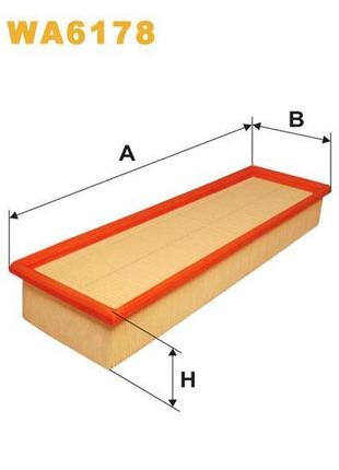 Фільтр повітря aro 10; dacia duster; opel ascona b/c, kadett d/e, rekord e; renault - wix filters (wa6178)