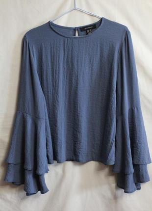 Шифонова блуза з рукавами-воланами