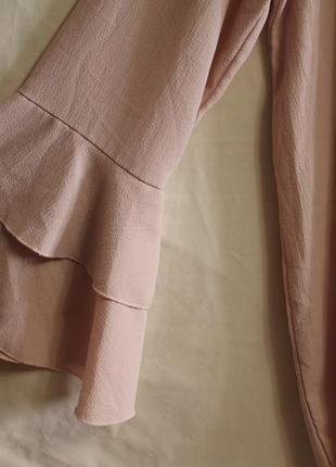 Шифоновая блуза с рукавами-воланами5 фото