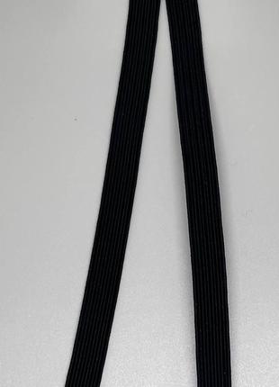 Гумка для білизни щільна 1 см. (на метраж) чорна польща1 фото