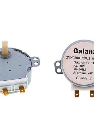 Двигун тарілки для мікрохвильової печі "galanz sm-16t / gal-5-30-td" 30v, 3w / 4w (пластиковий вал 14 мм)