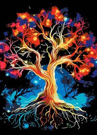 Картина по номерам «дерево перемен» проективная 40х50 см ah1085