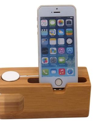 Підставка під телефон дерев'яна на стіл для зарядки (смартфон, iphone, ipad, apple watch)| підставка тримач для телефона настільна10 фото