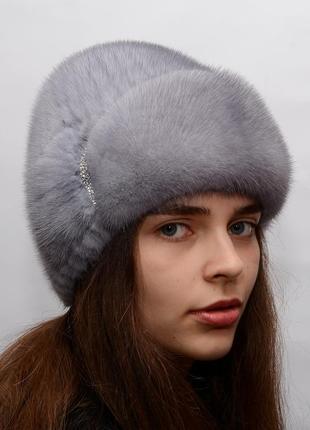 Шапка з хутра норки