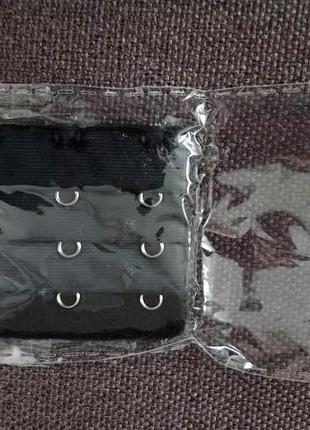 Застежка удлинитель для бюстгальтера на два и три крючка короткая 05.