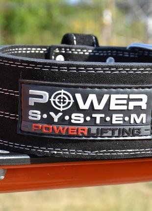 Пояс для пауерліфтингу power system ps-3800  powerlifting шкіряний black l8 фото