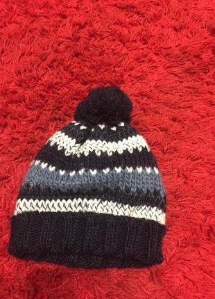 Шапочка без вушок з помпоном