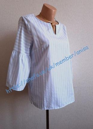 Нежная хлопковая блузка в полоску tcm tchibo5 фото