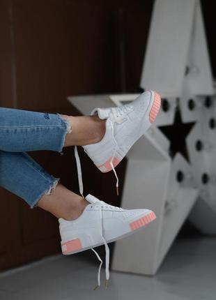 Женские кроссовки puma cali white pink