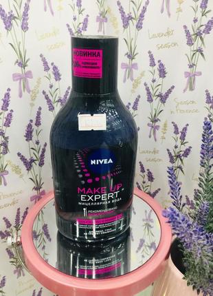 Міцелярна вода nivea make up expert для обличчя та очей без змив. для стійкого макіяжу 4001 фото